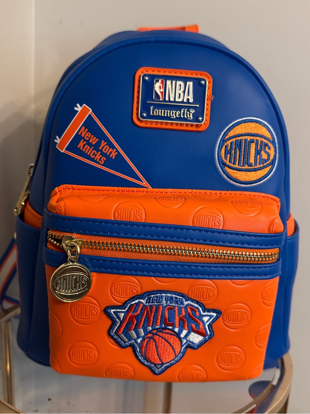 NBA New York Knicks Patch Icons Mini Backpack Loungefly